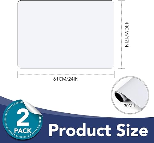 Miniatura 2 de DIYMAG 2 imanes en blanco para automóvil, 24 x 17 pulgadas, letreros de imanes para puerta de automóvil, esquinas redondeadas, juego de imanes
