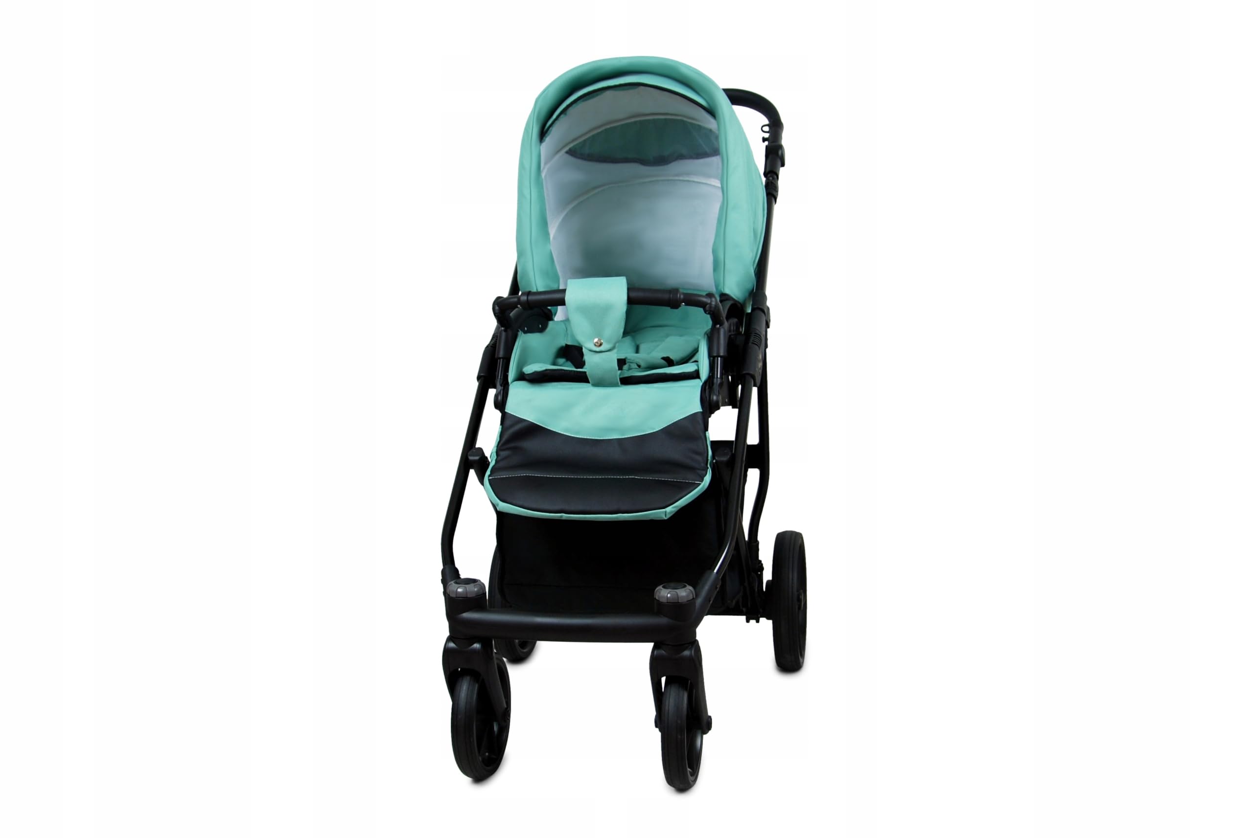 BabyLux® Zestaw wózków dziecięcych 2 w 1 – Air – Sage – w zestawie wanienka dla niemowląt, fotelik sportowy Buggy – zestaw wózków dziecięcych – wózek dziecięcy kombi z torbą do przewijania, ochroną