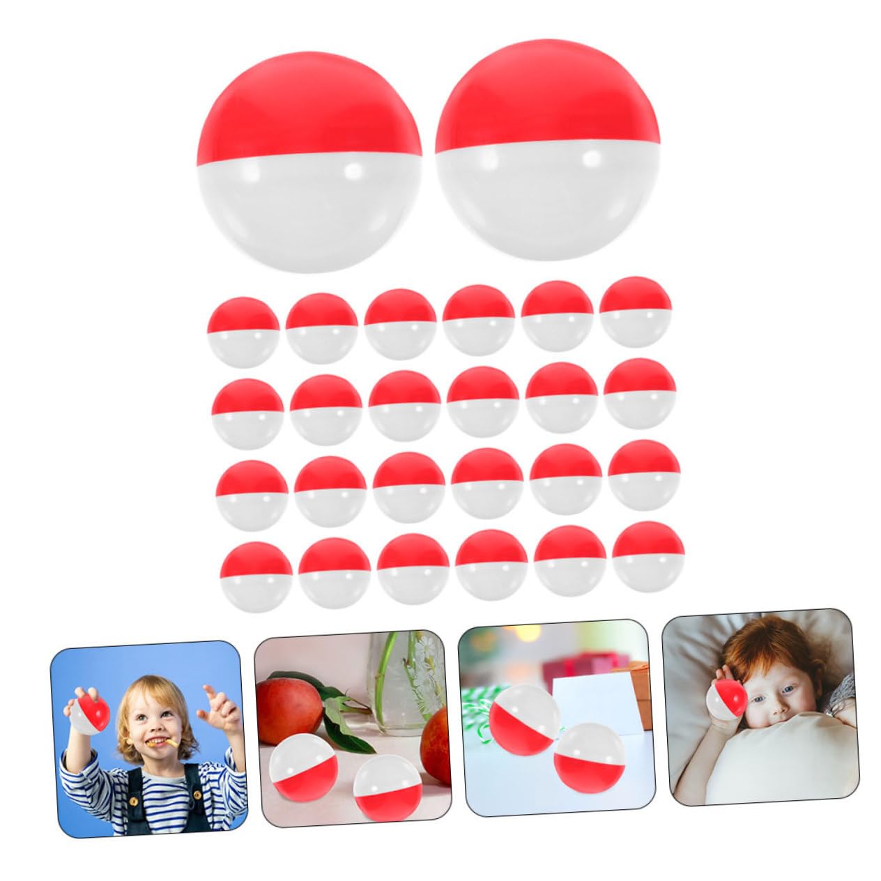 MOLUCKFU 50pcs Funny Fillable Round for Vending Machines Party Favor Containers for Easter Weddings Birthdays and Celebrations and Design