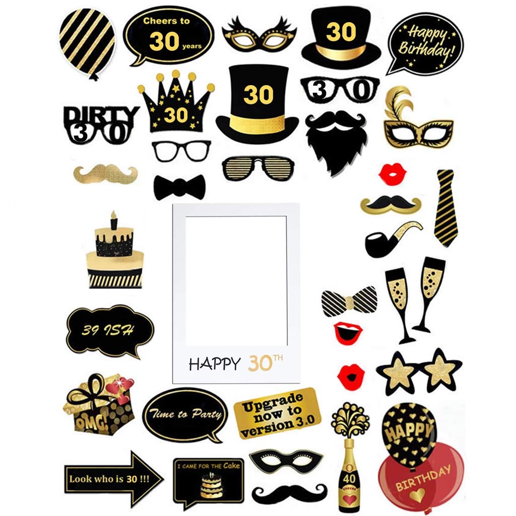 Buy Amycute 30th Birthday Party Photo Booth Props, Photo Props Party