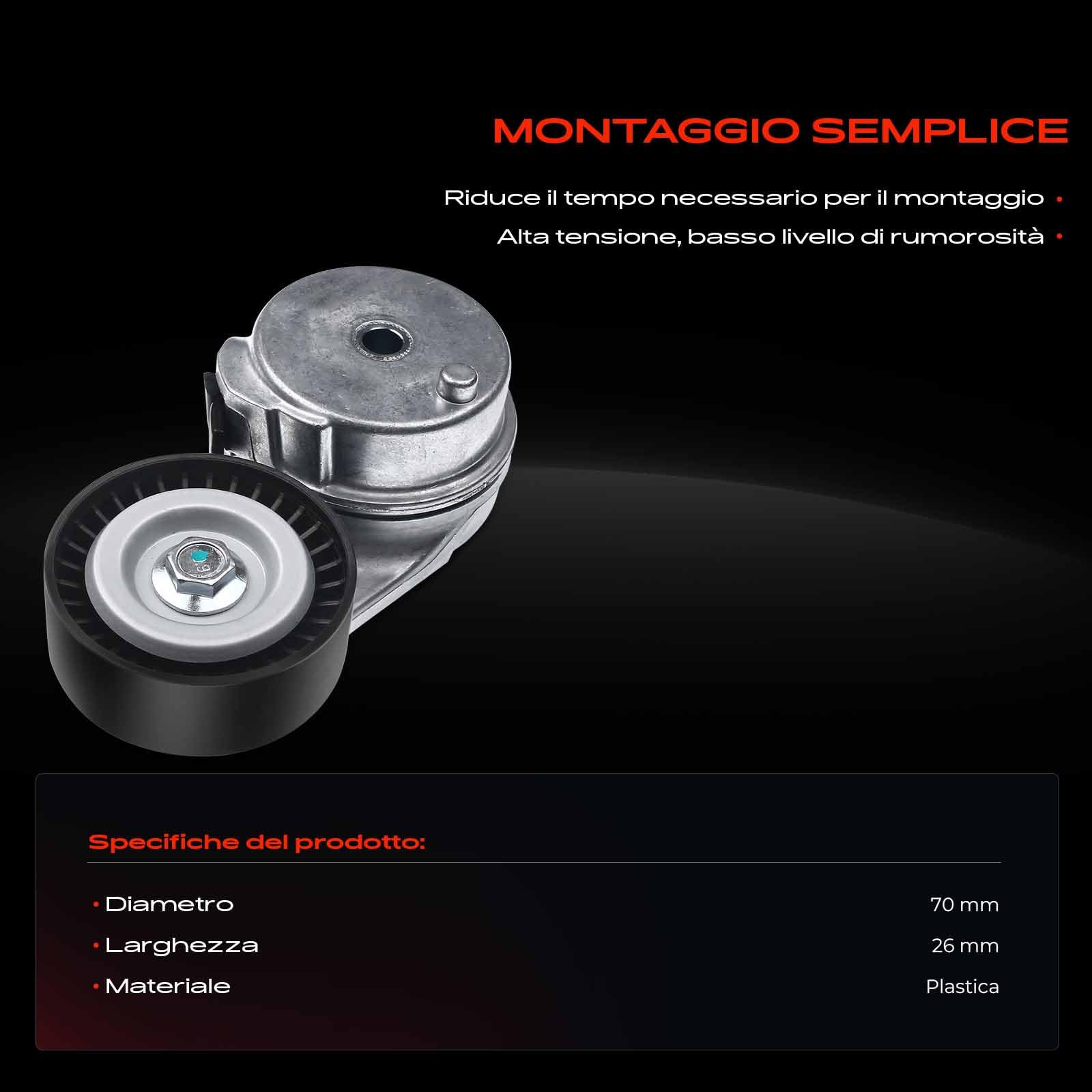 Frankberg Puleggia Guida a Rulli Benzina Compatibile con 300 C LE LX 2.7L Grand Cherokee IV WK WK2 6.4L 300 C Touring LE LX 3.5L 300 C LE LX 3.5L Grand Voyager V RT 3.8L Replace# 04861528AC