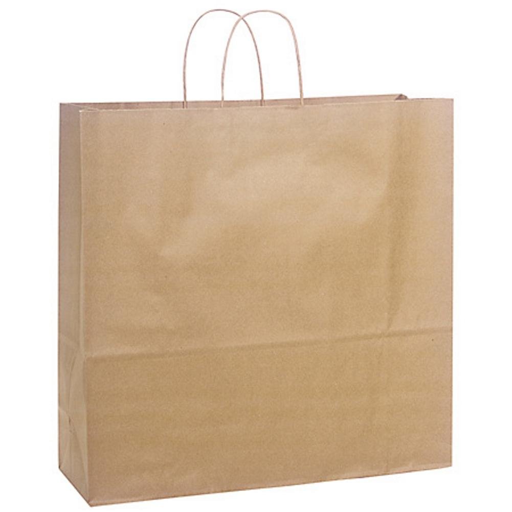 NW Natural Kraft Shopping Bags - Jumbo Sized - 18x7x18.75in. - 25 Pack