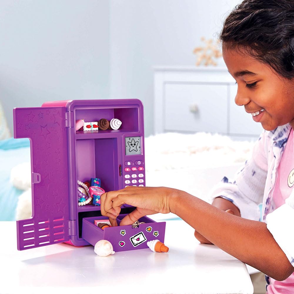 VTech - KidiSecrets, Mon Casier MagicLocker Violet et Rose, Coffre-Fort Secret avec Code, Enceinte, Jeux, Réveil, Boîte à Trésors à Personnaliser, Cadeau Enfant de 6 à 12 Ans - Contenu en Français