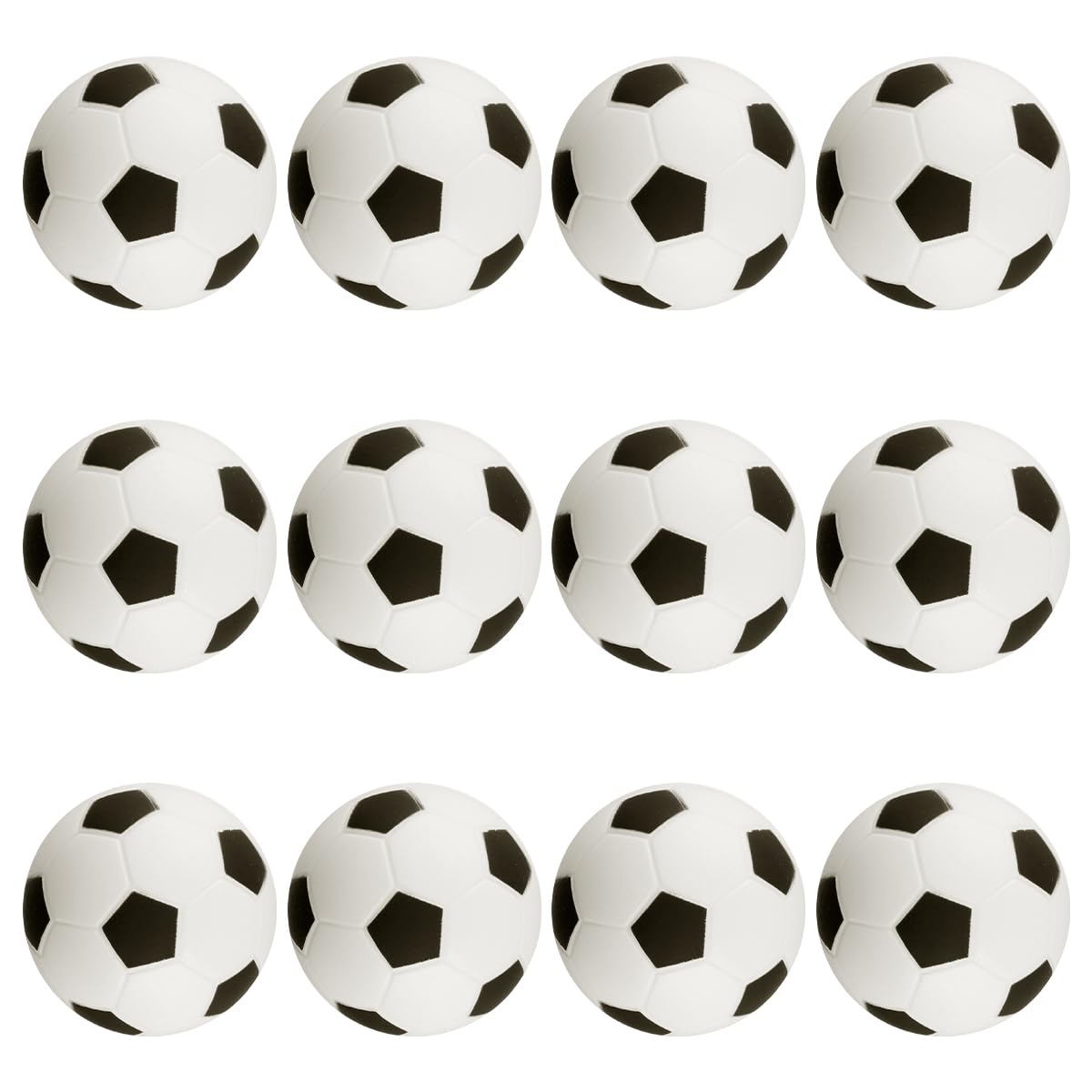 Lotsdonxia 12 Pcs Mini Foam Squeeze Balls Small Portable Stress Relief Ball Set Soft Anti-Stress Toys for Children & Adults Parties and Daily Use (Football)