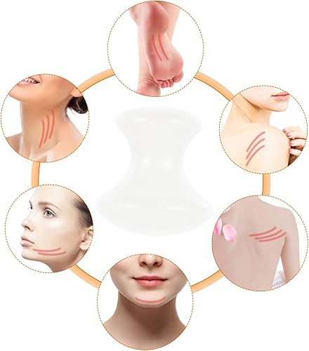 Miniatura 4 de COHEALI Piedra Guasha de cuarzo rosa de cuarzo rosa  Tablero en forma de hongo hecho a mano de cristal natural de cuarzo herramienta de raspado de