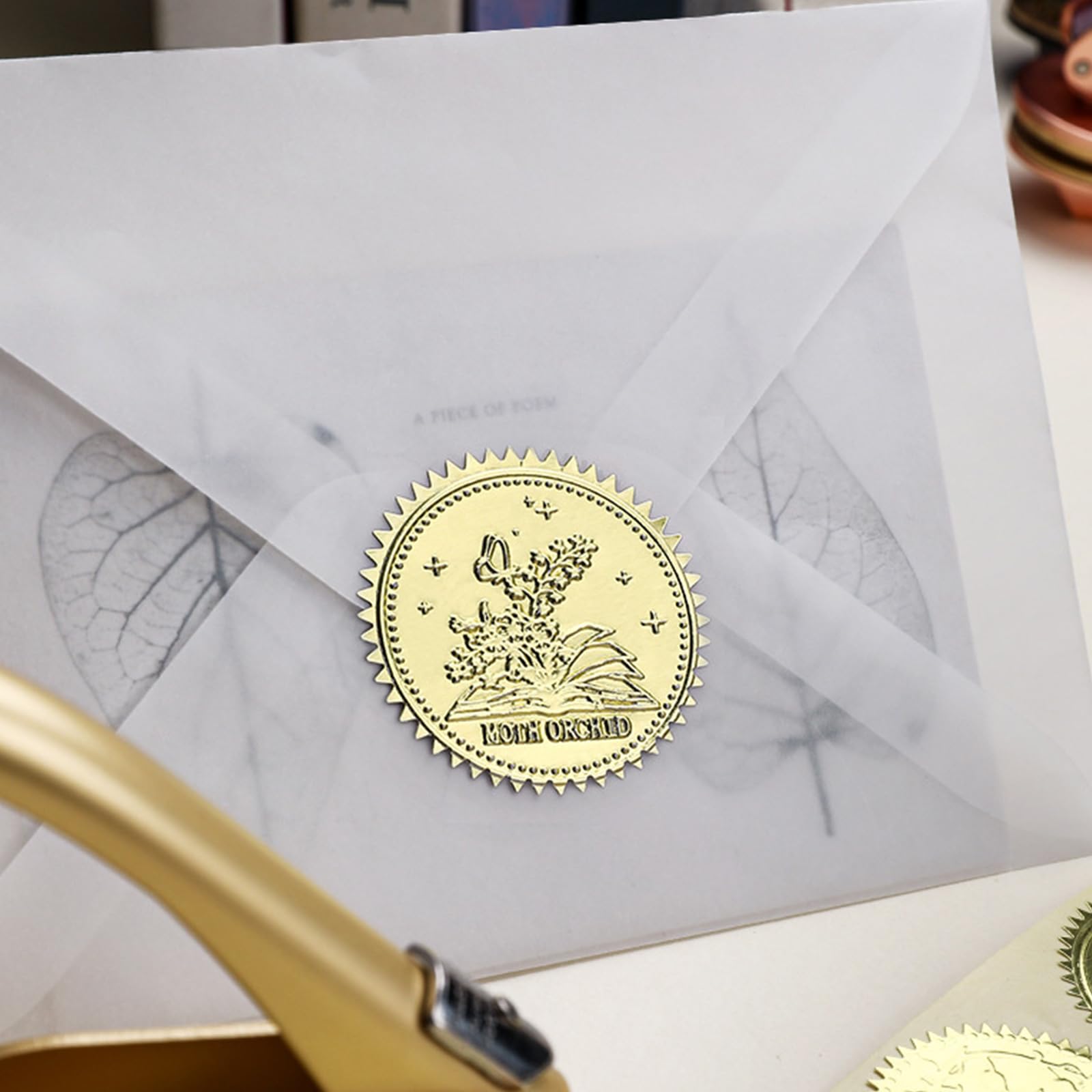 Prägestempel Exlibris Personalisierte Papierzange Praktische Versiegelung für Geschenkumschläge Exlibris Metall Papierzange