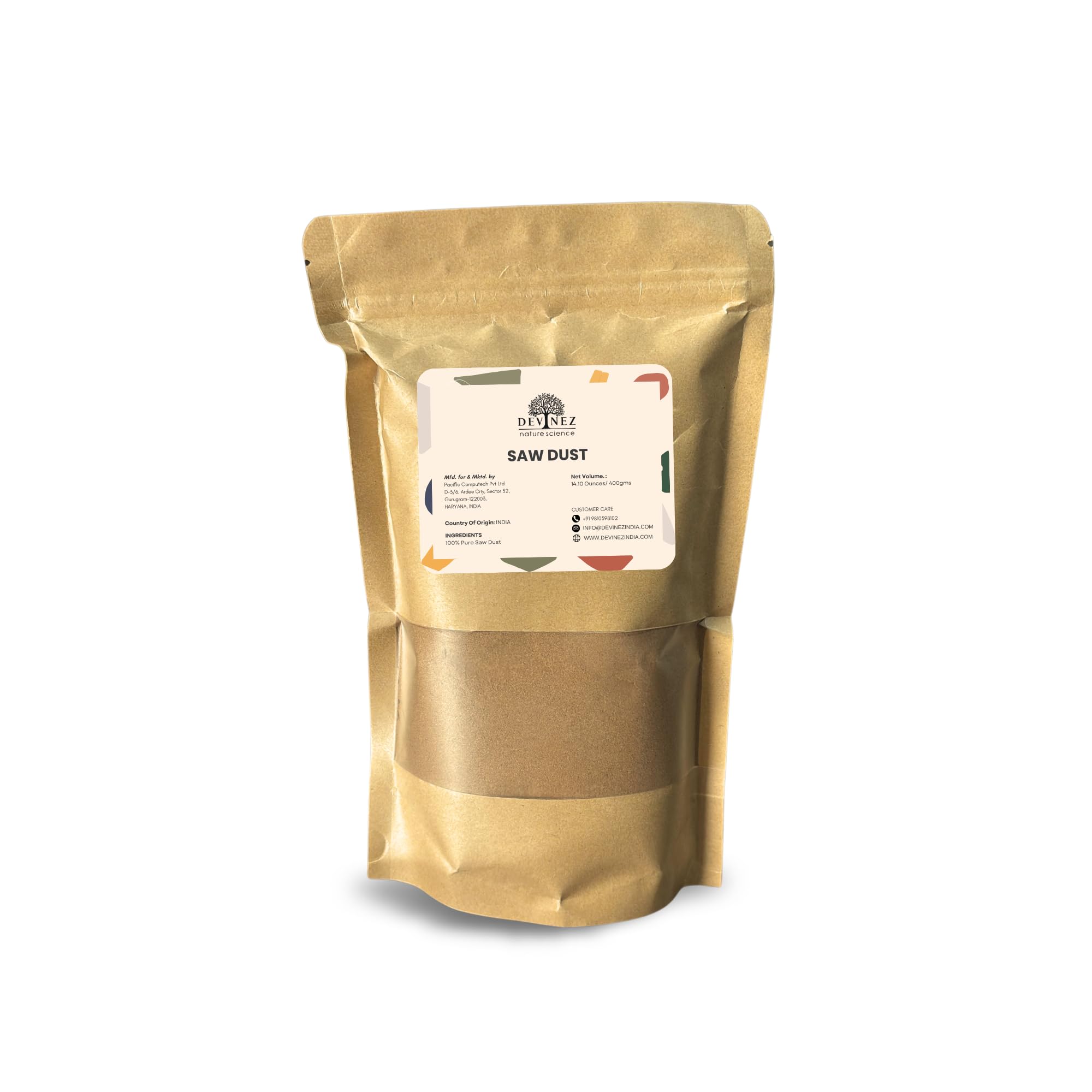 Devinez Natural Saw Dust (Mesh 80+) Powder A Grade for Making Your own Incense, Doop Cone, Sambrani, Agarbatti Making (400 gram)
