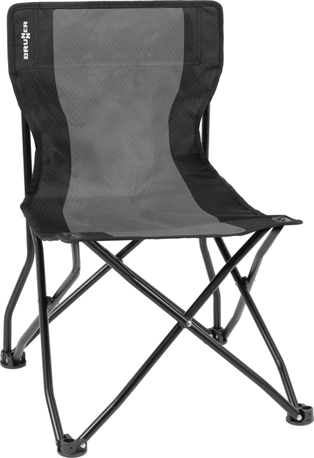 Brunner 0404035N.C20 Sedia Pieghevole da Campeggio con Telaio di Sicurezza Antiribaltamento, Grigio/Nero