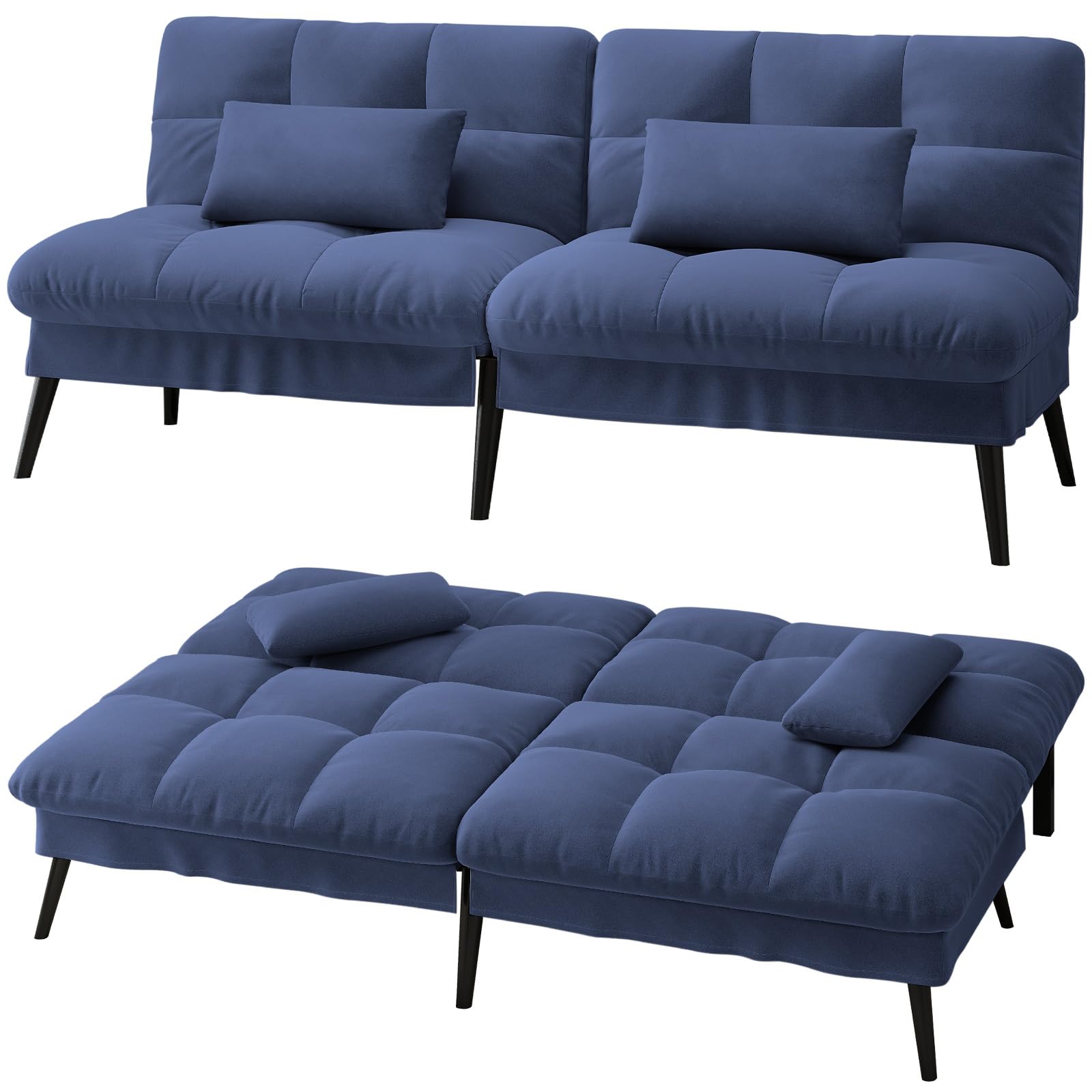 LUCKRACER Sofa 3 Sitzer Sofa Schlafsofa mit Schlaffunktion B111