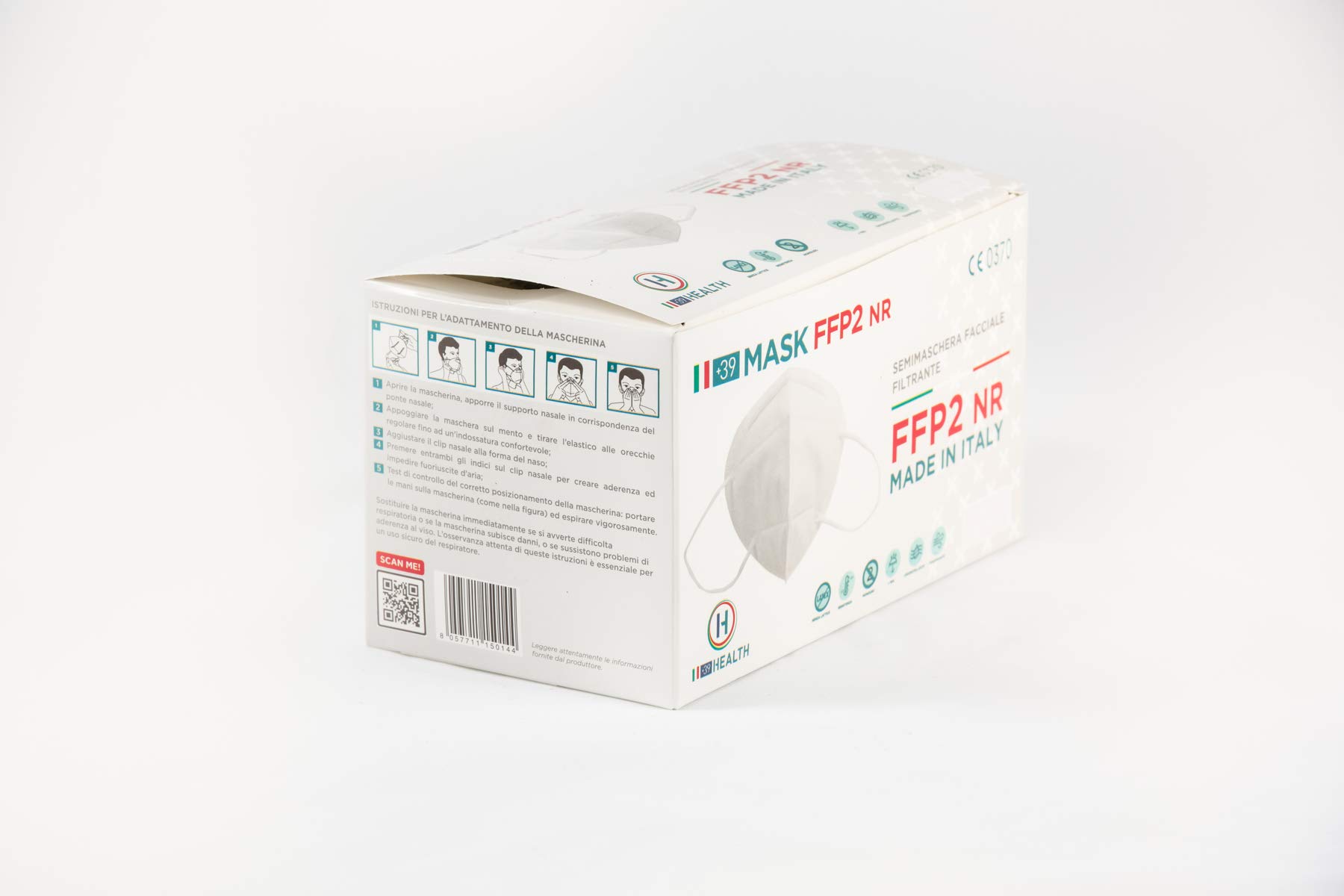 15 Mascherine FFP2 Certificate CE - Made In Italy, Confezione Singola, 5 Strati - Foto 3