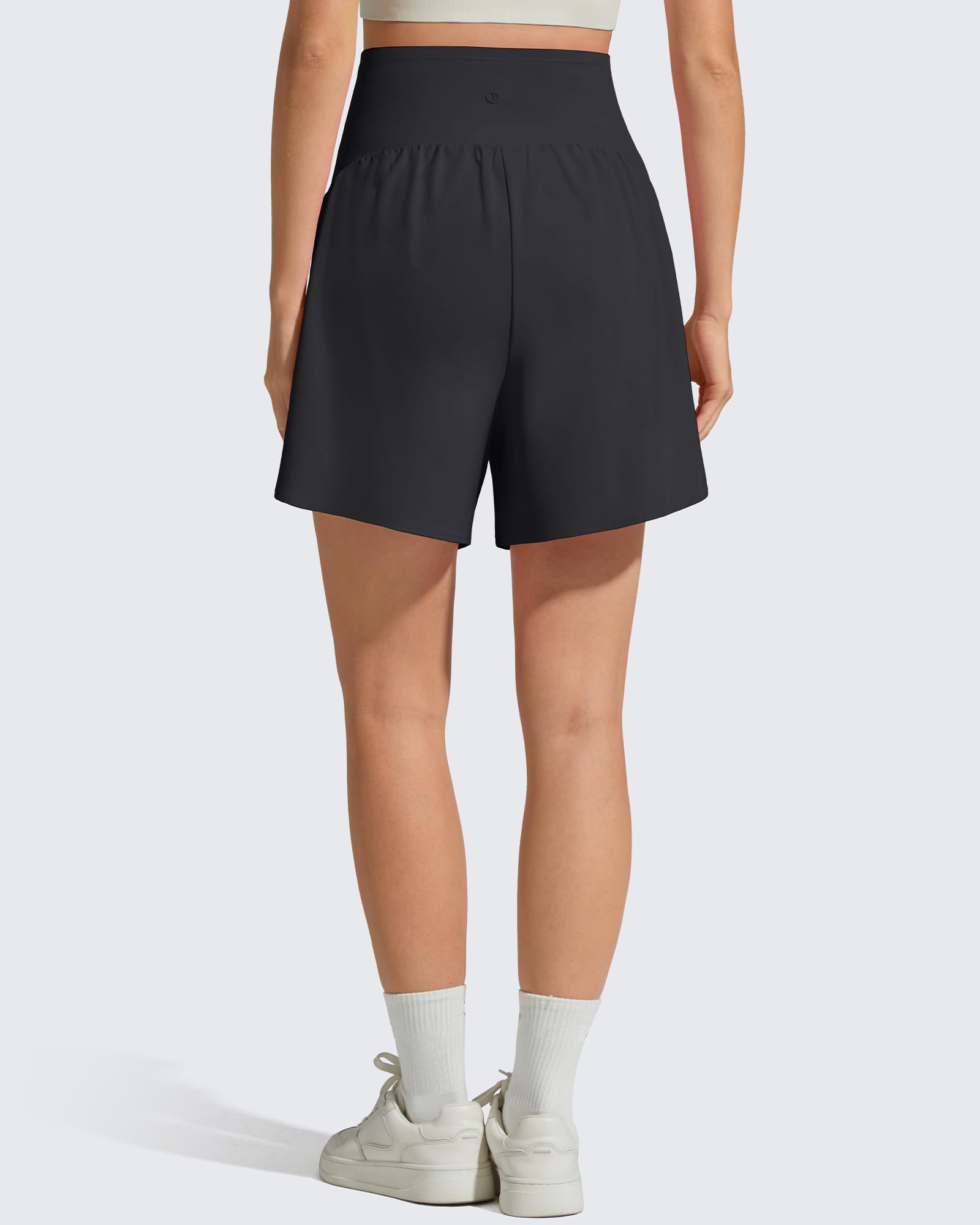 G4Free Chillwhisp Flowy-Shorts für Damen, Schwangerschafts-Skort mit Tasche, integriertes Slip-Futter