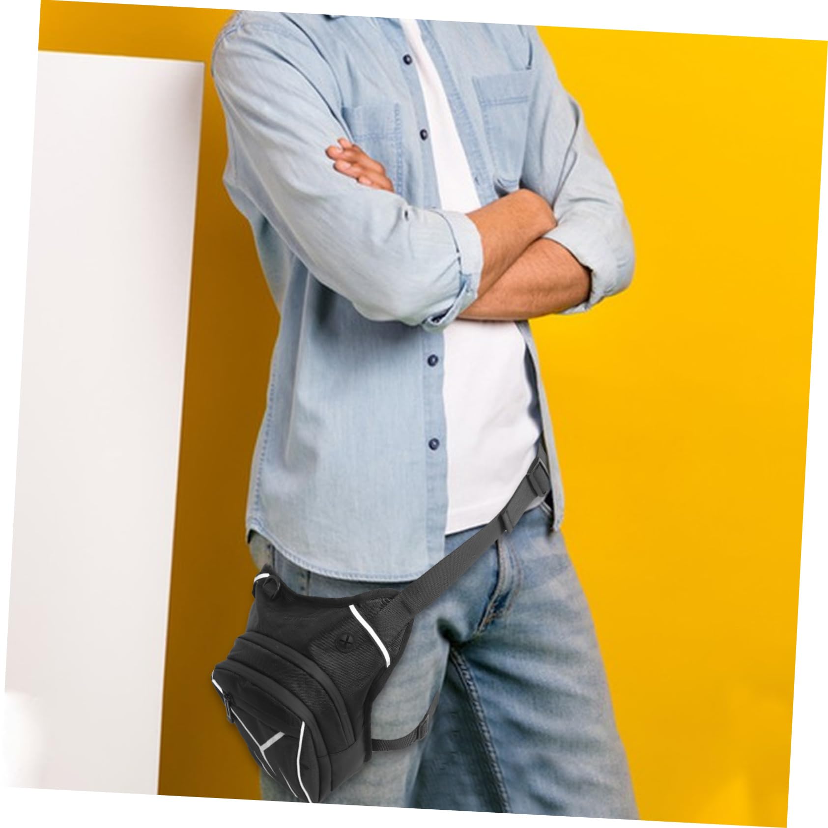 Happyyami Bolsa De Pierna para Móvil y Teléfono Riñonera Deportiva Ajustable Oxford para Ciclismo Senderismo y Pesca