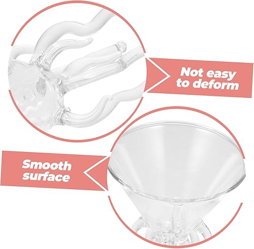 Miniatura 3 de Yardwe Vaso de cóctel, 2 piezas de vidrio alto de cóctel creativo copa de vino de personalidad vaso de jugo para jugo, Margarita