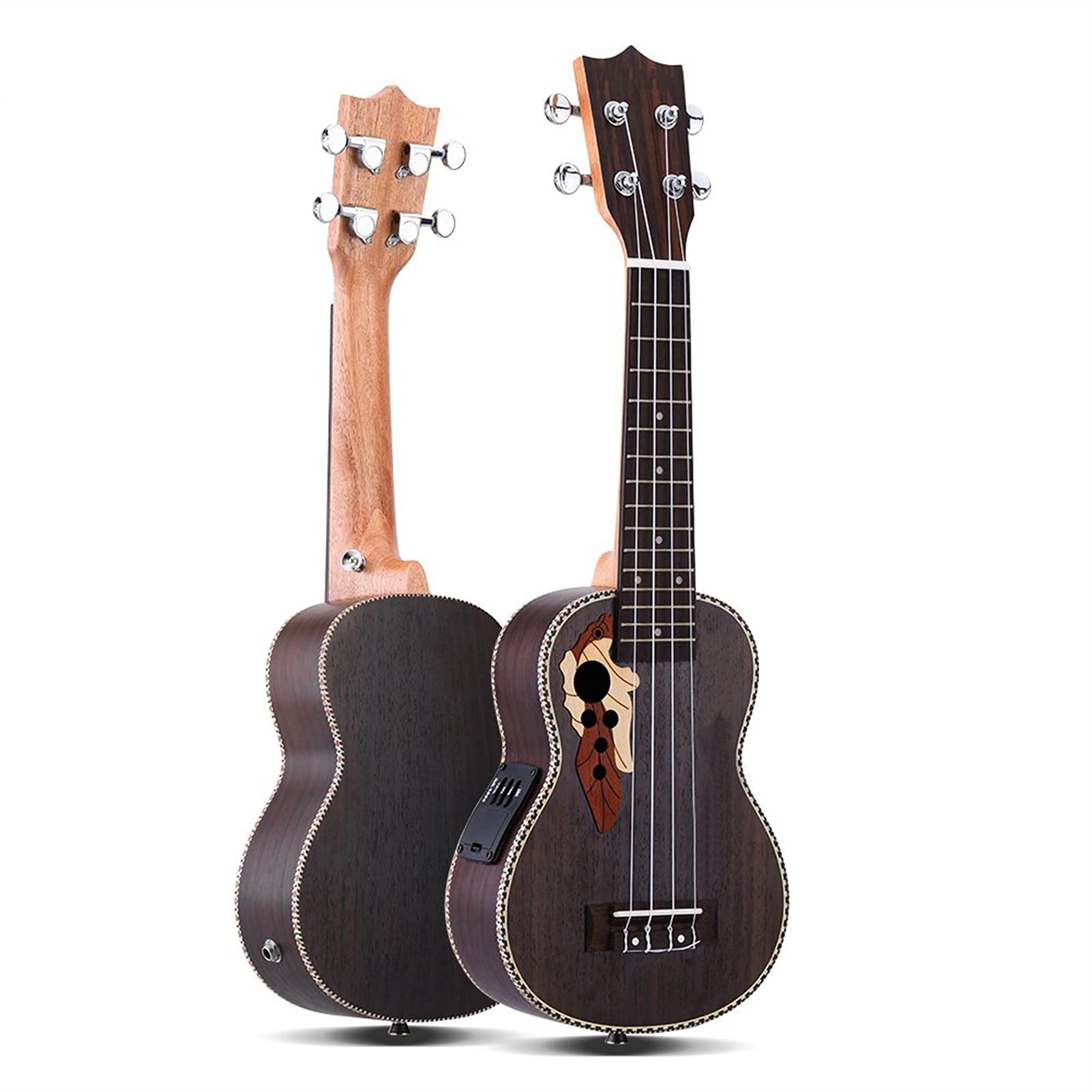 Ukulele Bausatz Konzert-Ukulele Fichte Ukelele 21" Ukulele Akustisch Mit Ukulele Bag 15 FRET 4 Saiten Musikinstrument Mit Eingebautem EQ.Abholen (Size : Combination A)