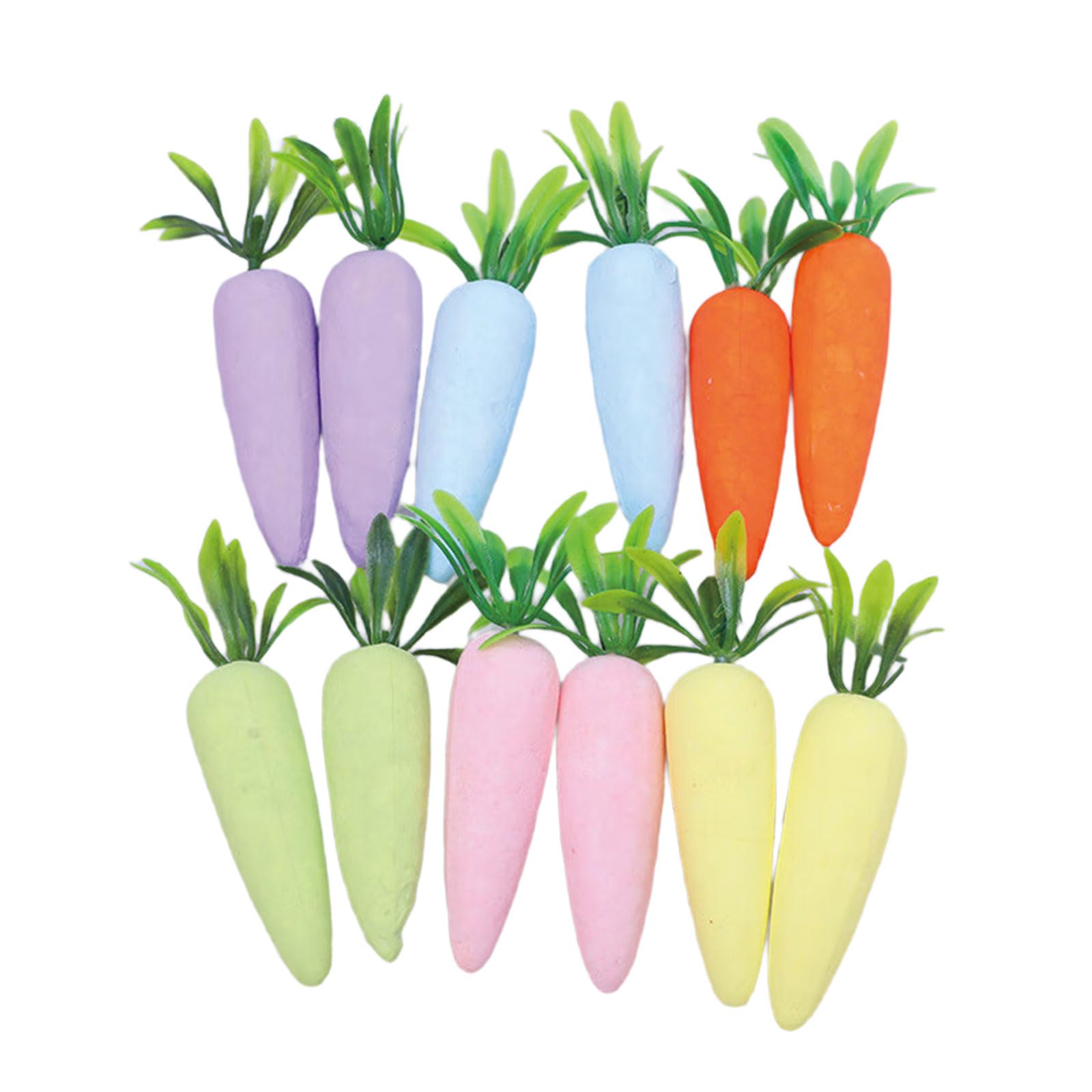 Msioytog Of 12 Artificial Carrots Simulation Carrots Vegetables for Shop Display Kitchen Decoration Photography Supplies Party Decorations