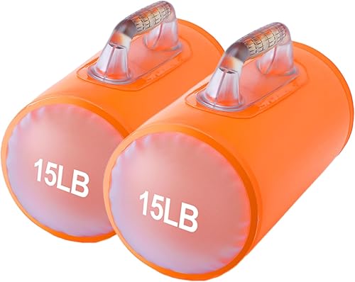 Miniatura 8 de Water Filled Training Dumbbells, Travel Weights Set, Adjustable Weights to 40Lbs,30Lbs,20Lbs,10Lbs,4Lbs Dumbbell Pair,Each 20151052 Lbs, Portable