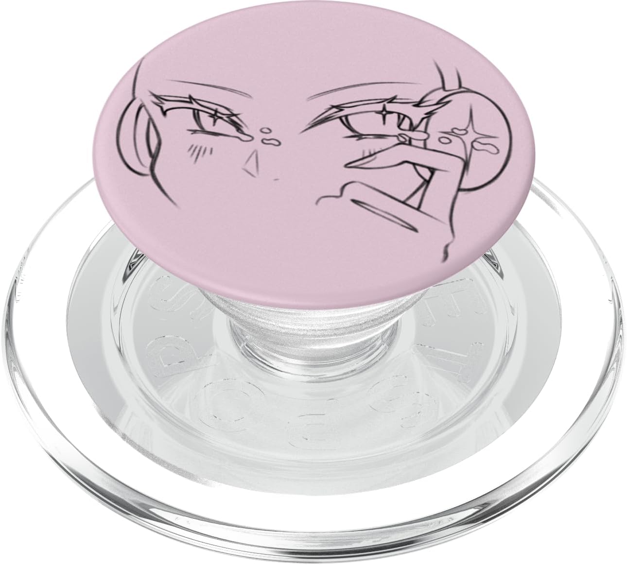 Girl Eyes Headset Tears Anime PopSockets PopGrip for MagSafe