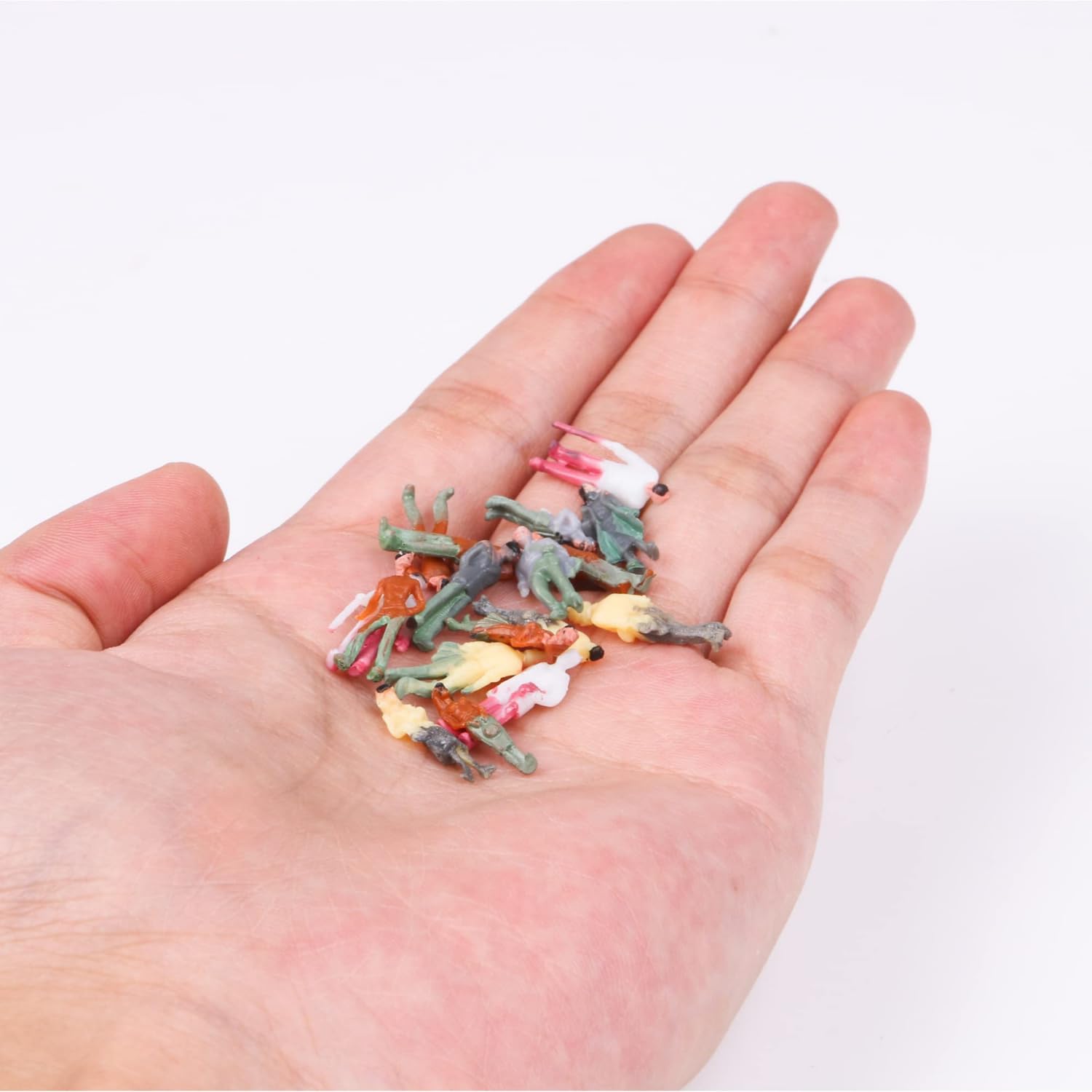 VICDUEKG - Lot De 100 Figurines Miniatures De Train – Personnages Debout Et Assis – Échelle HO 1:100