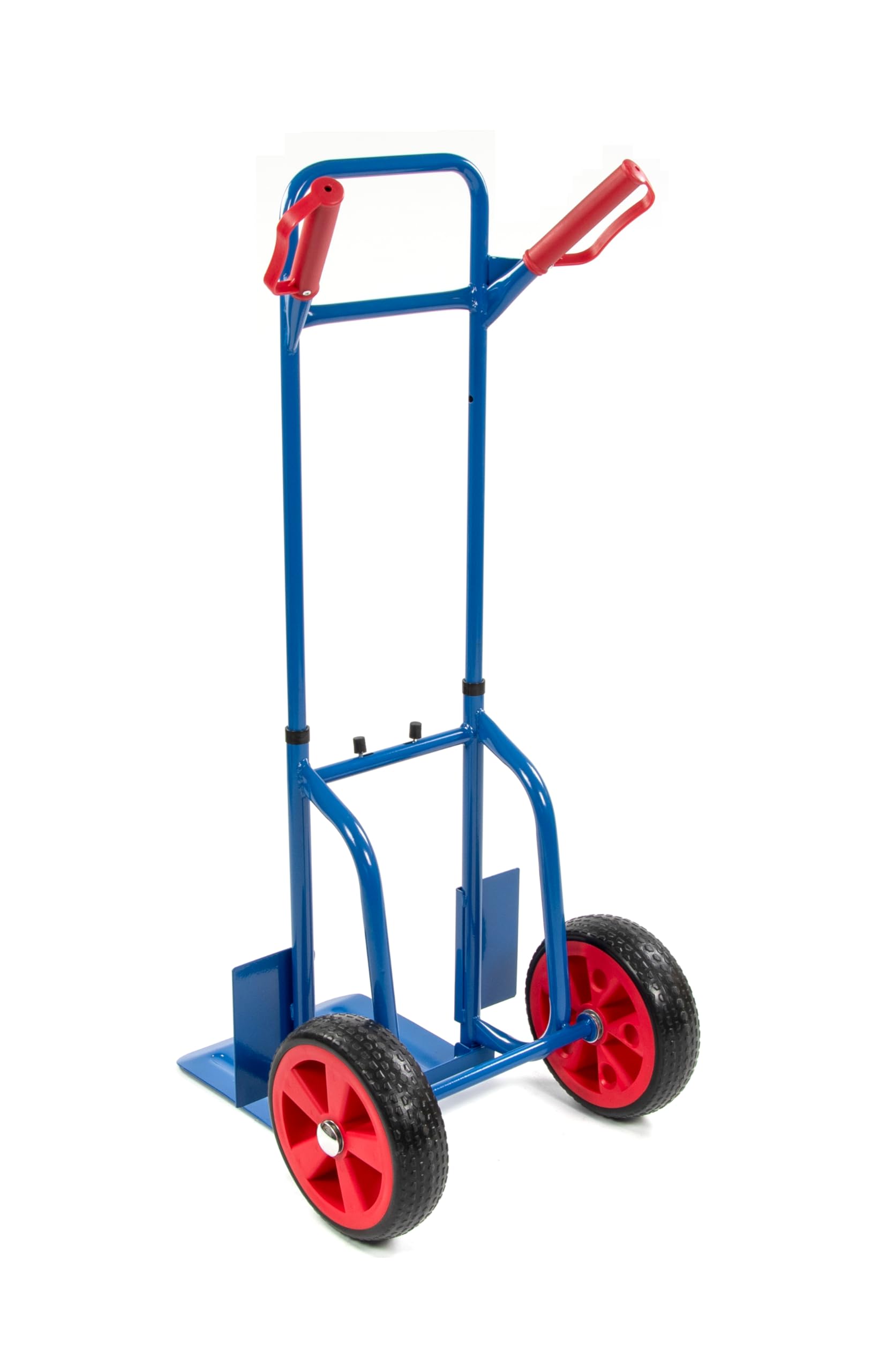 HEMMDAL Sackkarre | 200 kg Tragkraft | HxB 112 x 47 cm | 29 cm Schaufeltiefe | faltbar | aus Stahl | Teleskop-Bügelgriff | Blau | platzsparend | klappbar | Lastentransport | Transportkarre
