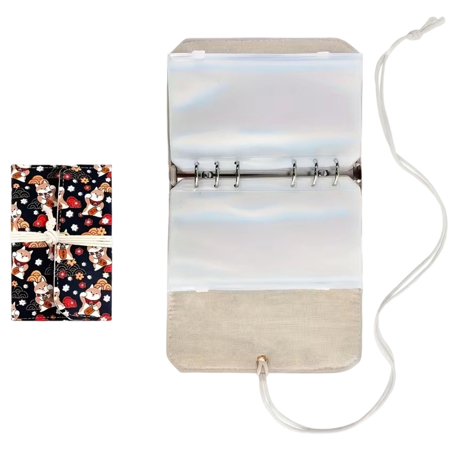 Piexangh A Multipurpose Knitting Needle Organiser Circular Needle Bag With 12 Zippered Binder Pocket For Knitting Sewing Project Embroidery Pouches