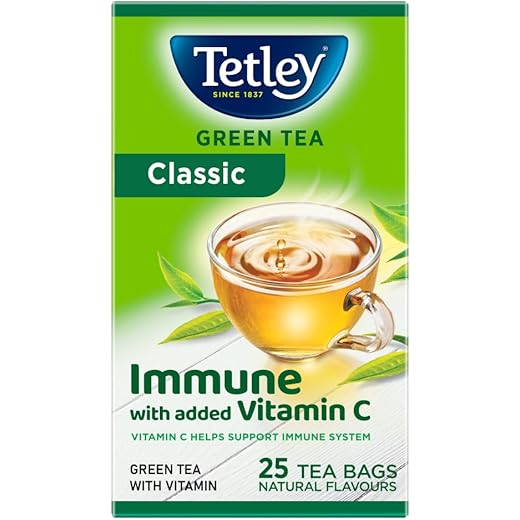 Tetley Green Tea Immune With Added Vitamin C Classic Green T