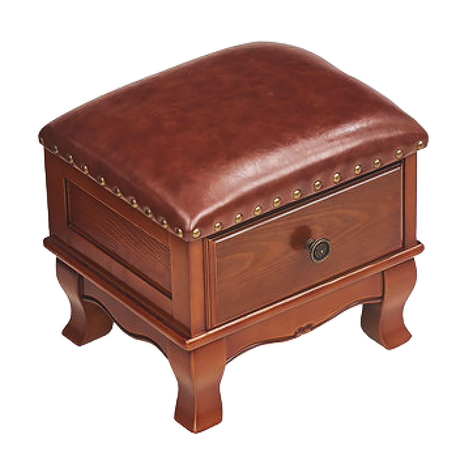 Repose-pieds de rangement cuir pour entrée et chambre à coucher