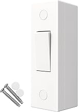 1 Gang 2 Way Architrave Light Switch with Pattress Box – 10Amp, 250V AC, BS EN 60669-1 Compliant, Dual Earth Terminals, Top Access Wiring, Contoured Wall-Fit