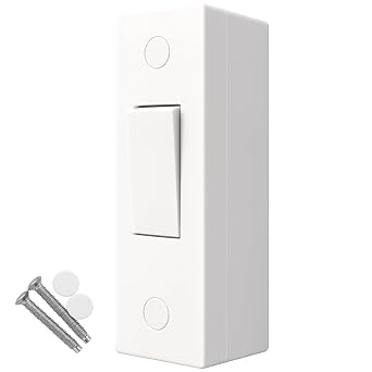 1 Gang 2 Way Architrave Light Switch with Pattress Box   10Amp, 250V AC, BS EN 60669-1 Compliant, Dual Earth Terminals, Top Access Wiring, Contoured Wall-Fit