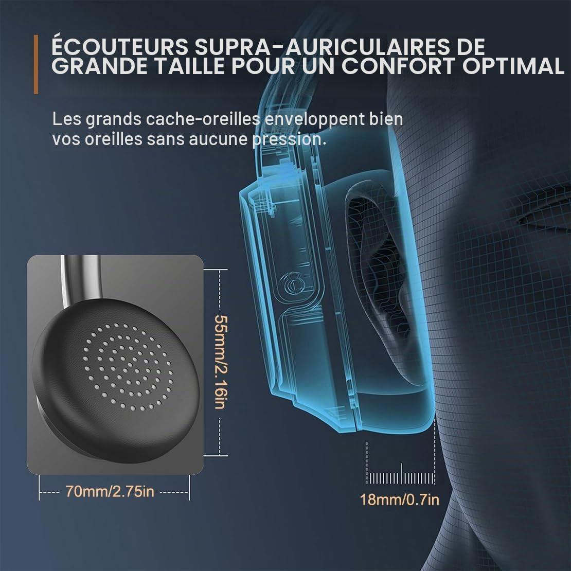 Wantek Casque USB avec Microphone pour Ordinateur Portable et Ordinateur Portable - Casque réglable avec Suppression du Bruit