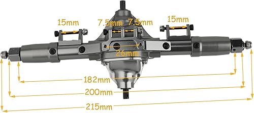 Miniatura 2 de ZXYRC Eje recto de aleación de aluminio para coche RC para 110 RC Crawler Axial SCX10 D90 RC4WD 6x6 piezas de actualización (titanio medio)