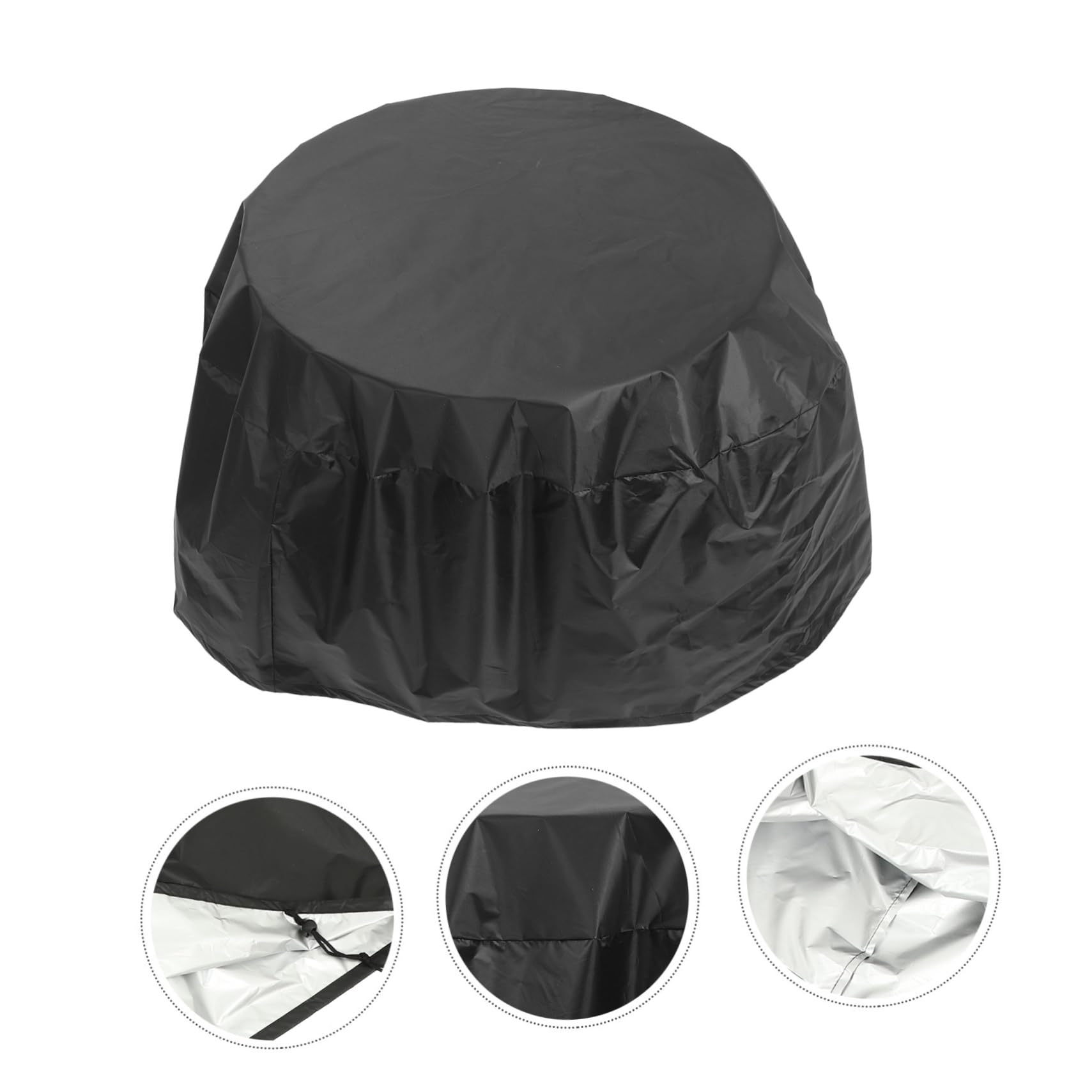 iplusmile 4 Pezzi Copertura per Barbecue Rotonda Oxford Protezione per Esterno Resistente e Leggera