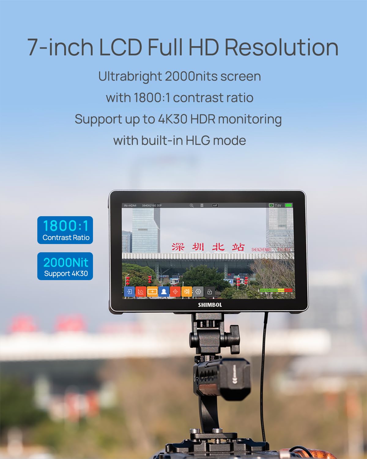 Amazon | 【国内正規品】Shimbol M7 7インチ 3D LUT 4K HDMI HDR 
