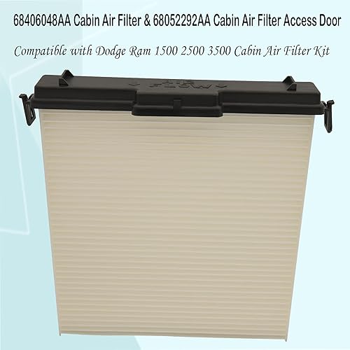 Miniatura 2 de Kit de filtro de aire de cabina compatible con Dodge Ram 1500 2500 3500 Reemplazar 68406048AA 68318365AA 68052292AA 5058693AA