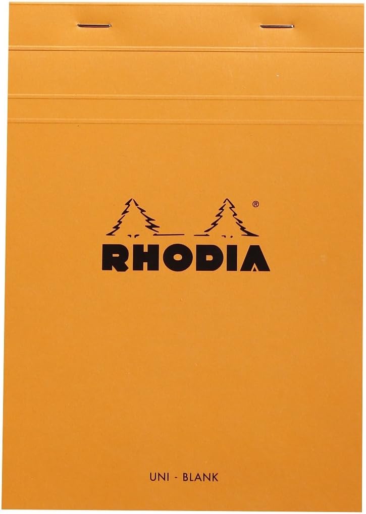 Rhodia Notepad, No16 A5, Plain Blank - Orange