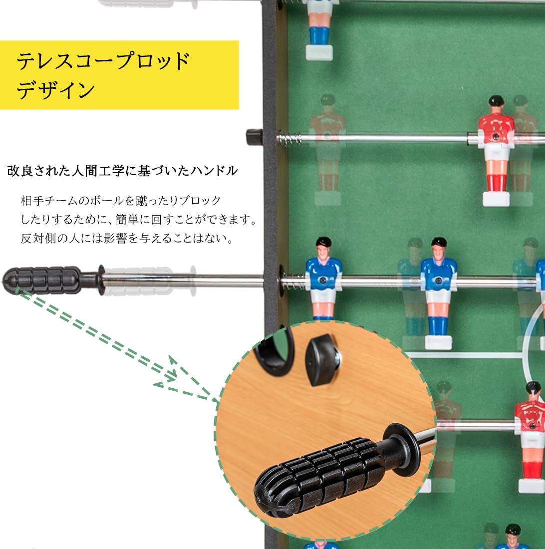 Amazon.co.jp: 4FT サッカーテーブル 121.5×61×81.2cm 子供 折りたたみ  