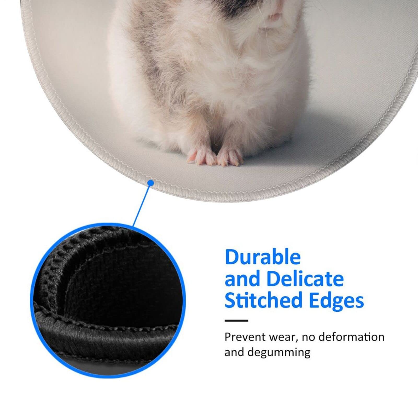 Amazon.co.jp: マウスパッド ねずみ 動物 丸型 メガネネズミ デスク 