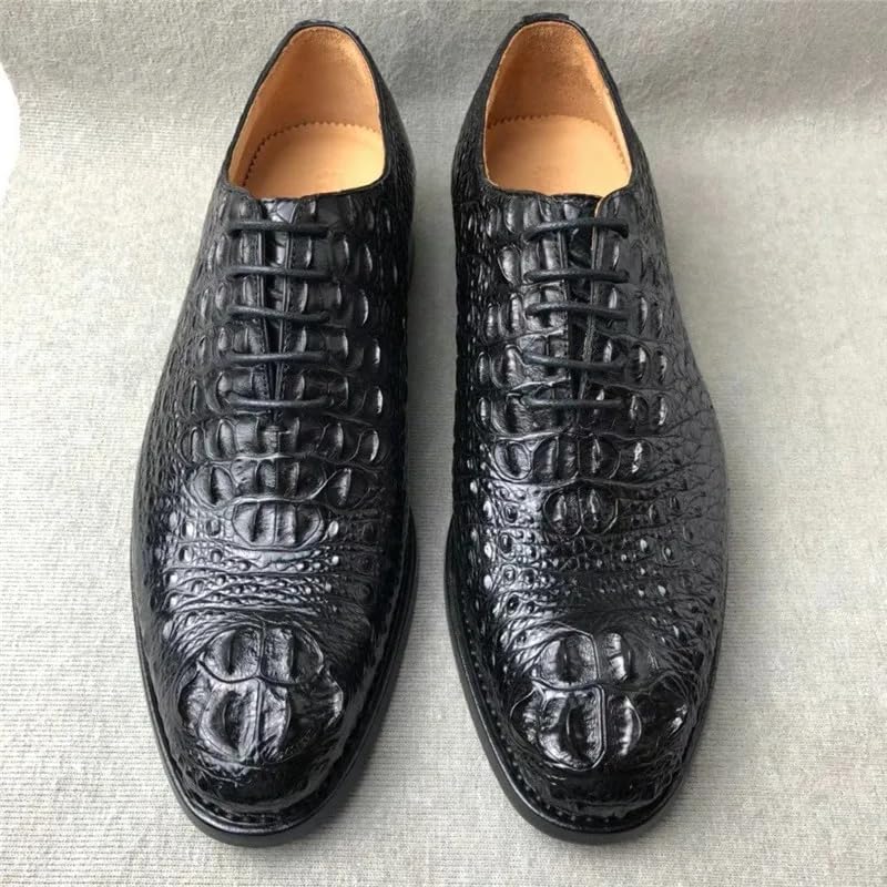 Authentic Crocodile Skin Men's Business Dress Shoes Genuine Real True Alligator Leather Handmade Male Lace-up Formal Oxfords3
