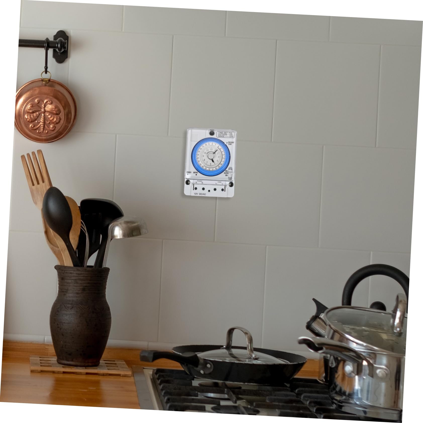 POPETPOP Enchufe Exterior Timer Digital Digital Preciso Interruptor de Control de Mecánico Mecánico Interior de Cuenta Regresiva Mecánica Interior para La (12VAC/ Egg Egg Temporizador