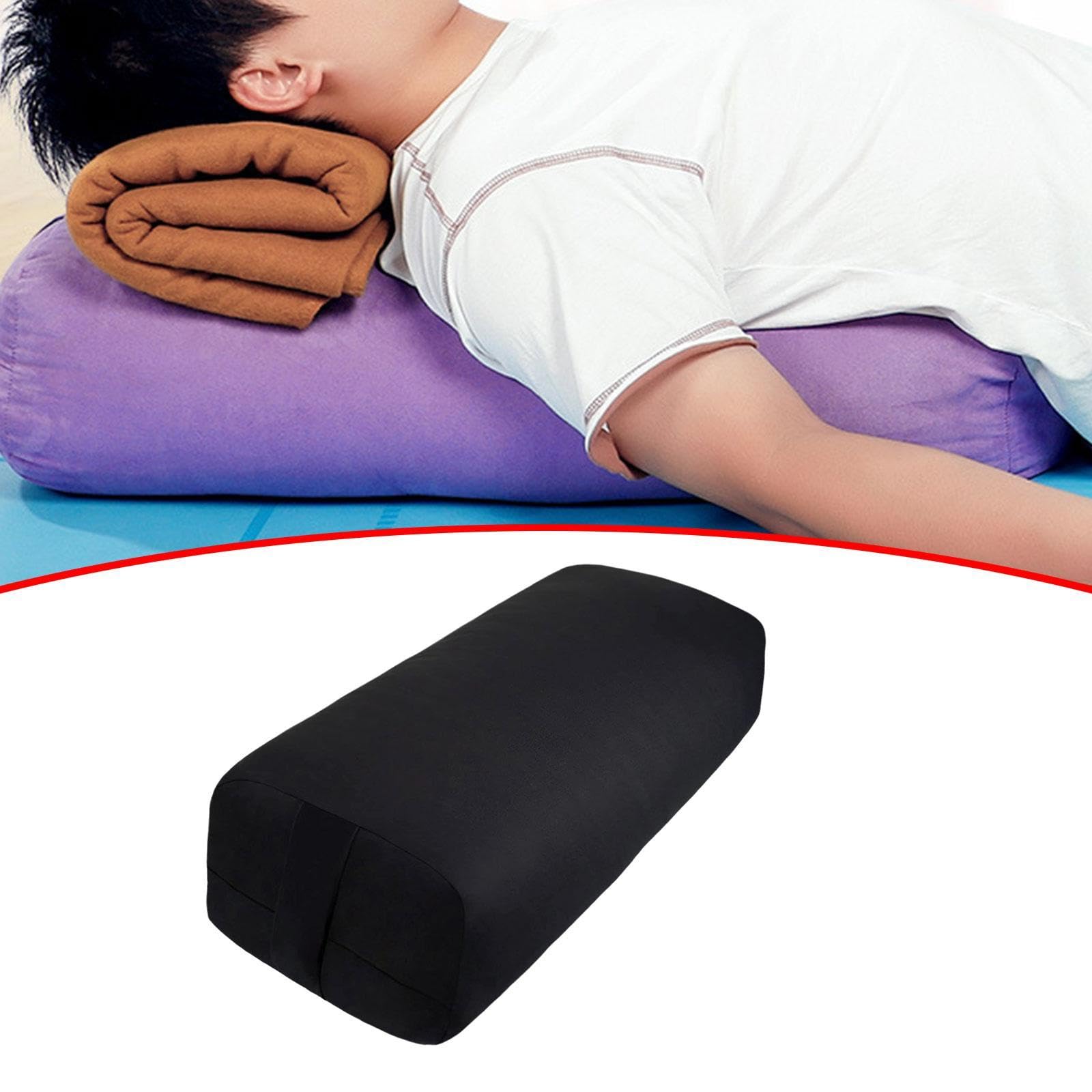 Cuscino da con Fodera Rimovibile E Lavabile per Uomo E Donna, Strumento per Lo, Cuscino per L'equilibrio delle Gambe E Supporto Durante, Rettangolo Nero