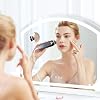TRIOBLADE Vanity Mirror with Lights LED Lighted Up Makeup Mirrors with Dimmable 3 Modes and Brightness Adjustment Touch Screen Control 10X Magnifying Glass for Bedroom Dressing Room (60x50cm)