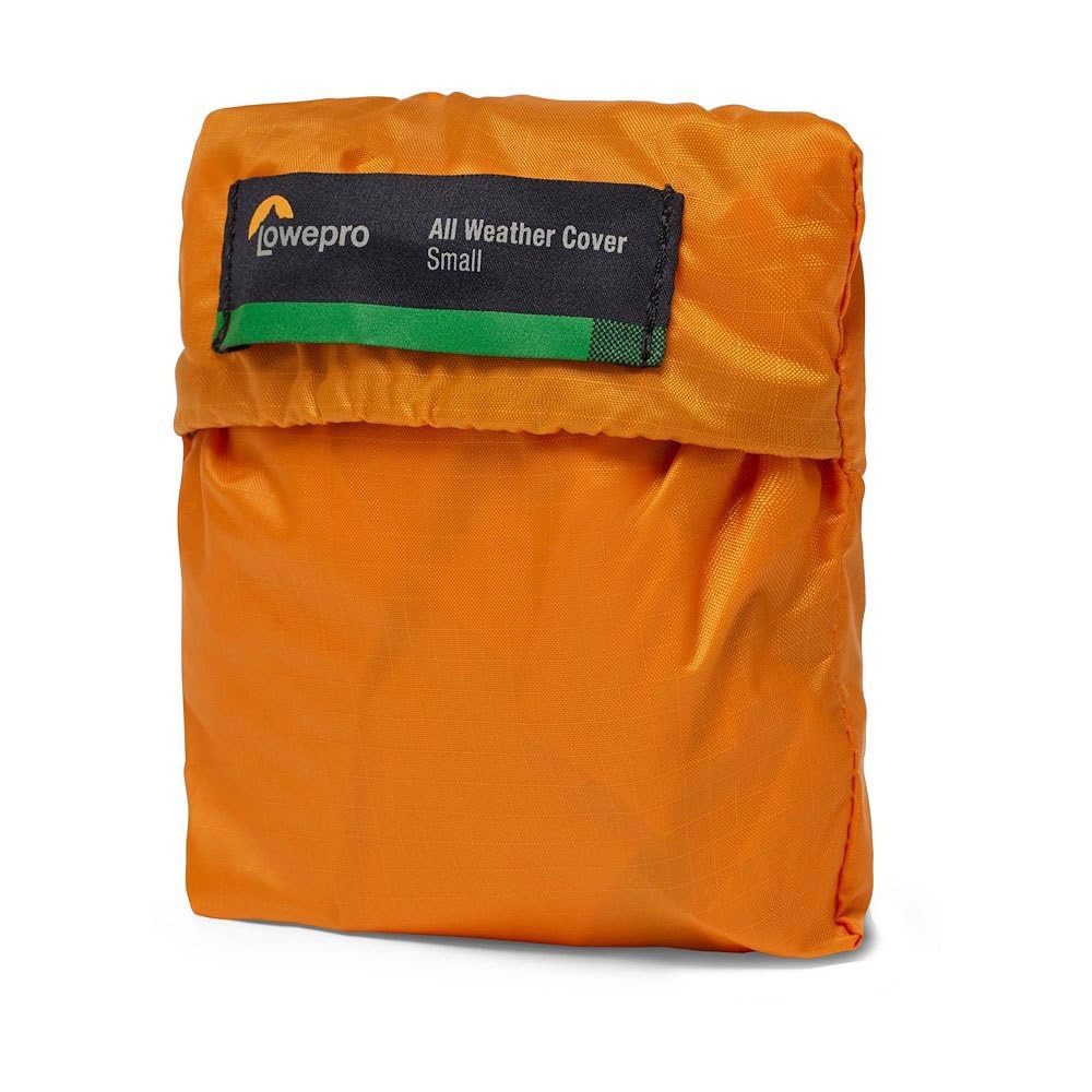 Lowepro Raincover AW Small, Tessuti Riciclati, Copertura Impermeabile per Borse per Fotocamere, Copertura per Zaino, Resistente alla Pioggia