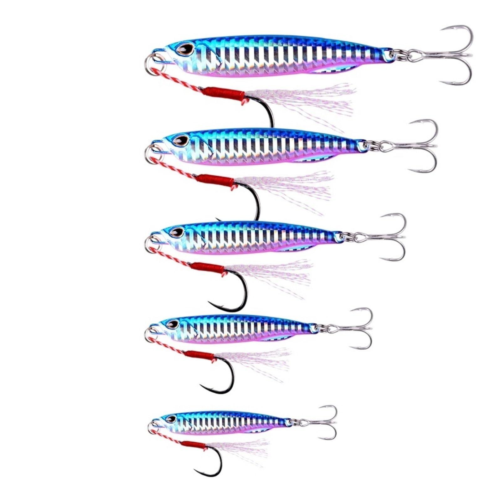 XILILHC 6PC Esche Slim Metal Casting Jig 10G 15G 20G 30G 40G Shore Drag Long Cast Cucchiaio da Jigging Richiamo di Pesca in Mare Esca Artificiale Attrezzatura
