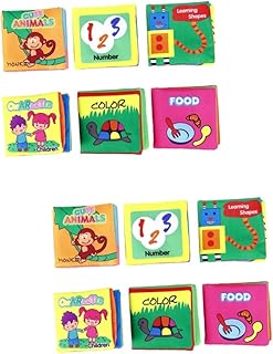 Toyvian 12 Peças Livros Interativos Para Bebês Livro De Pano Para Bebês Livros Macios Para Bebês Brinquedo Sensorial Para Bebês Brinquedo Infantil Livros Infantis Livro De Pano Para