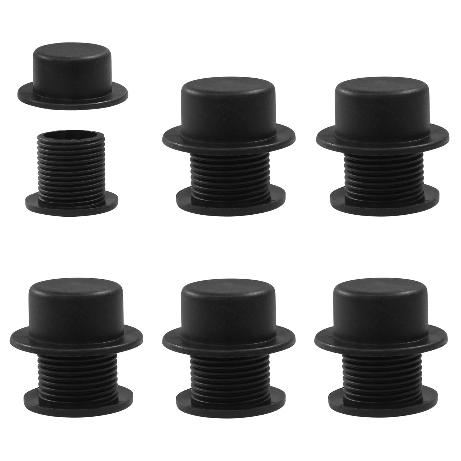 Kyuionty 6 Sets Screw Replacement Rivets for Large Bogg Bag Beach Bag Tote Accessories, Fit for Strap Hole Diameter Not Less Than 19.5mm (Black)