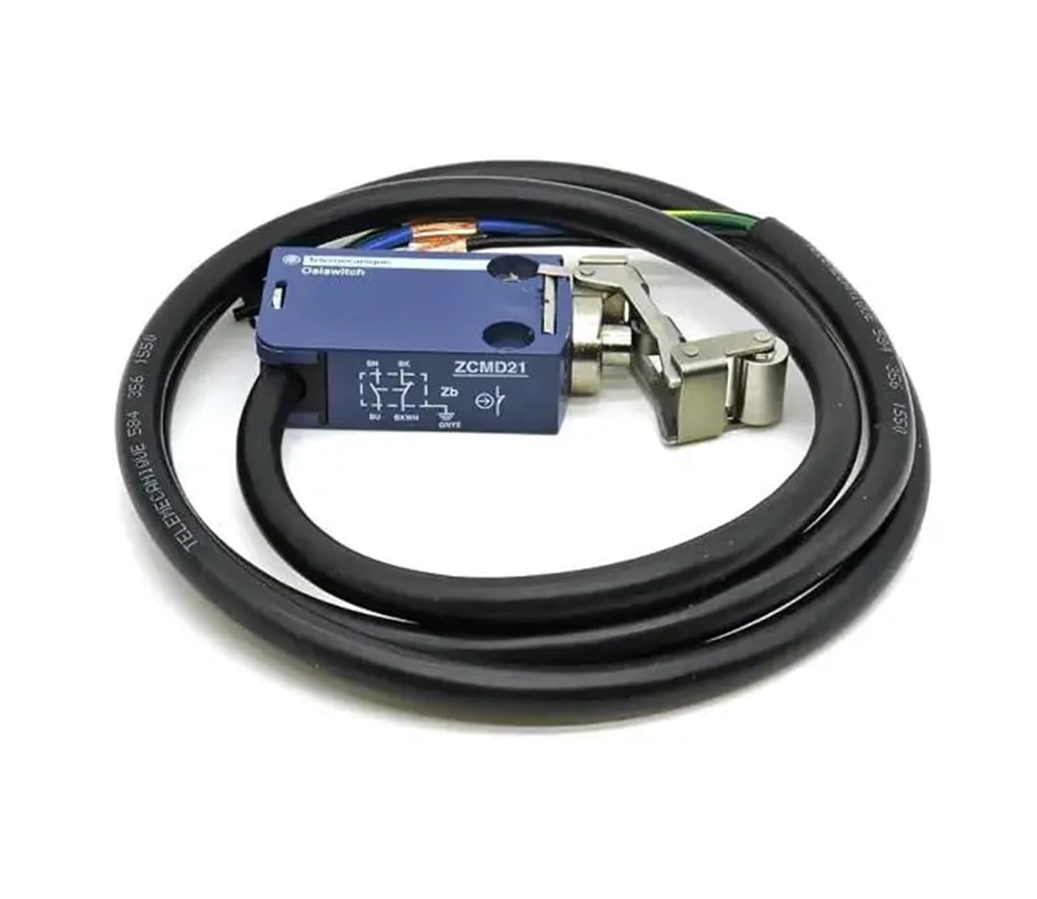 1PCS Limit Switch ZCMD21 Direct Action Metal Roller, 1-Meter Cable, One Open and One Close XCMD2124L1(ZCMD21+ZCE24)