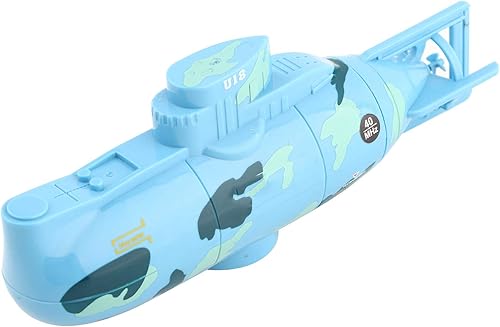 Juguete submarino, recargable RC juguete de control remoto submarino modelo de buceo barco (azul)