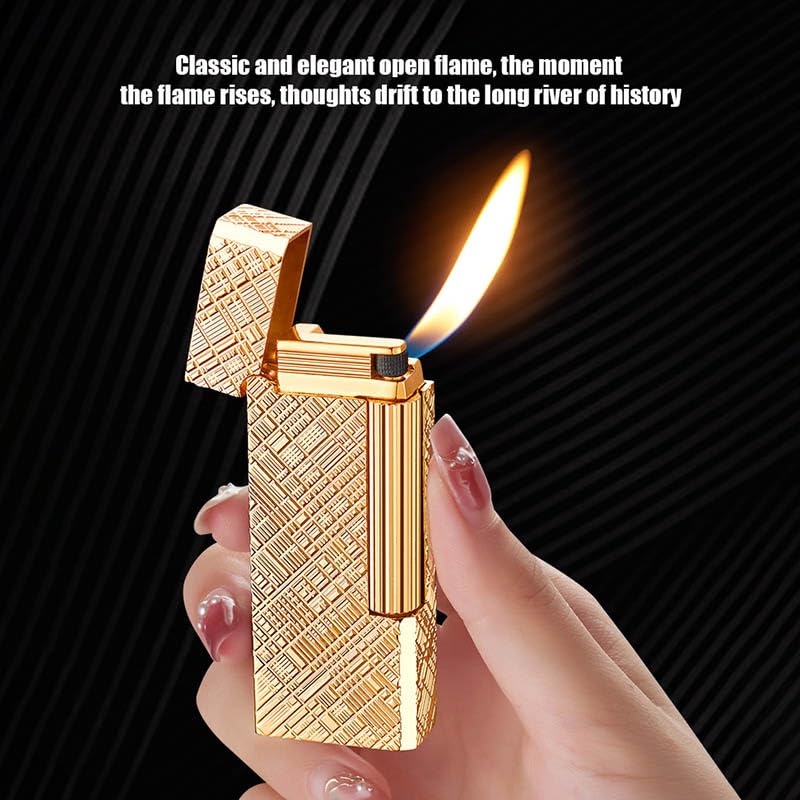 Encendedor clásico de butano metálico recargable miniatura 2