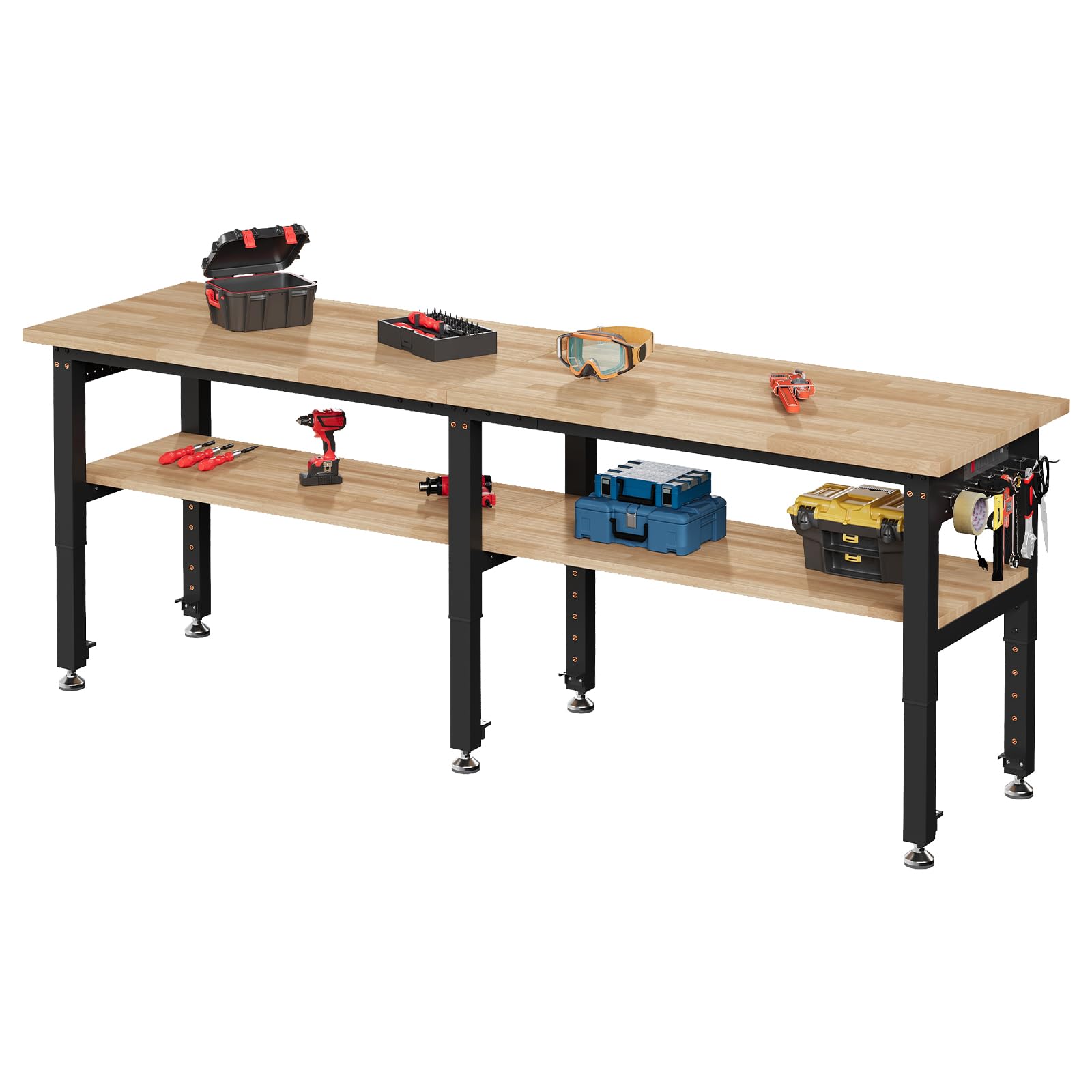 SPECRAFT 96 x 24-Inch 2-Tier Adjustable Workbench