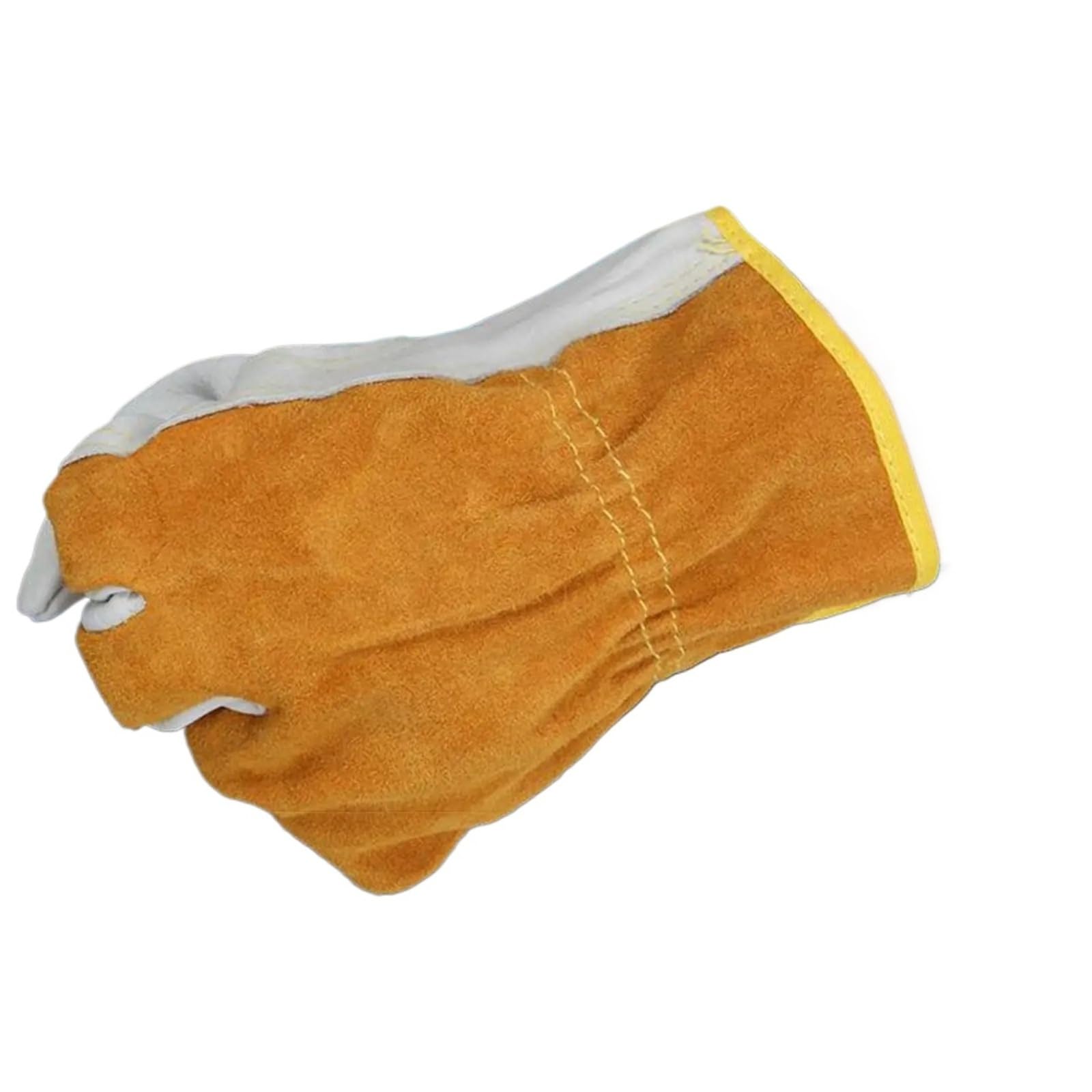 Generico Compatibile con guanti in pelle bovina resistenti al calore, accessori ignifughi for saldatura, barbecue, giardinaggio, campeggio