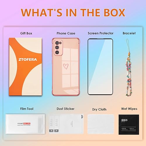 Miniatura 5 de ZTOFERA Funda diseñada para Samsung Galaxy S20 FE 5G (3 en 1), diseño de corazones de amor con borde chapado de lujo con protección para lente de